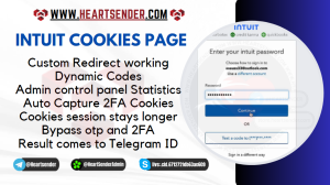 INTUIT 2FA Scam page With Cookies Grab panel